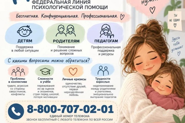 В России заработала круглосуточная линия психологической помощи для школьников «Школа доверия»